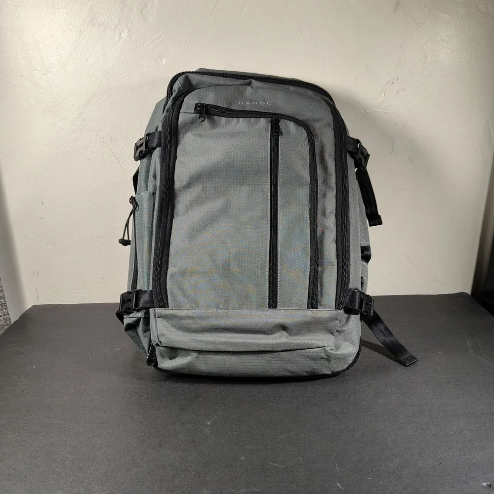 Bange Business Laptop Backpack 40L Gray Ripstop Travel Bag Packing Cubes